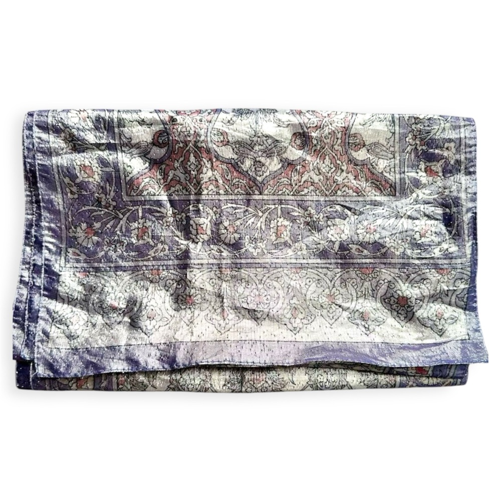 COPY - 🤩 RARE Vntg Oscar de la Renta Blue Pink Purple Metallic Silver Gold Lame… - Picture 5 of 8